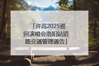 许嵩2025巡回演唱会洛阳站道路交通管理通告