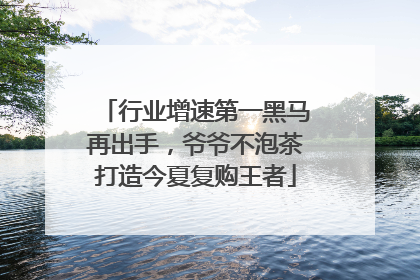 行业增速第一黑马再出手，爷爷不泡茶打造今夏复购王者