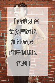 西班牙召集多国讨论加沙局势 呼吁制裁以色列