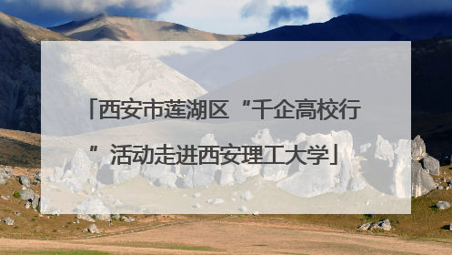 西安市莲湖区“千企高校行”活动走进西安理工大学