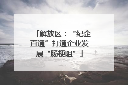 解放区：“纪企直通”打通企业发展“肠梗阻”