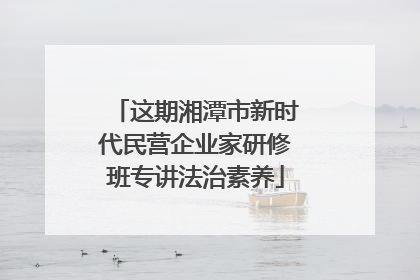 这期湘潭市新时代民营企业家研修班专讲法治素养