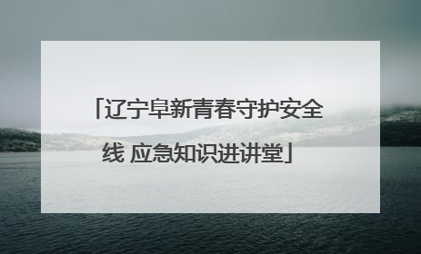 辽宁阜新青春守护安全线 应急知识进讲堂