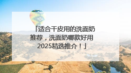 适合干皮用的洗面奶推荐，洗面奶哪款好用2025精选推介！