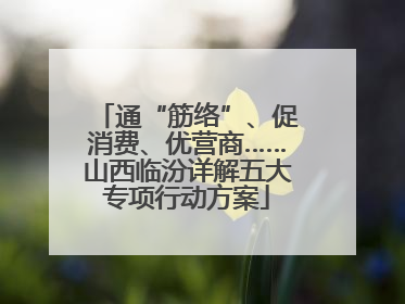 通“筋络”、促消费、优营商……山西临汾详解五大专项行动方案