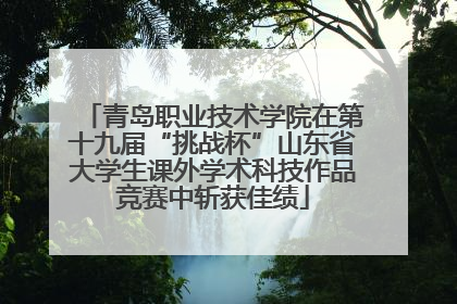 青岛职业技术学院在第十九届“挑战杯”山东省大学生课外学术科技作品竞赛中斩获佳绩