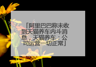 阿里巴巴称未收到天猫养车内斗消息，天猫养车：公司运营一切正常