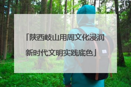 陕西岐山用周文化浸润新时代文明实践底色