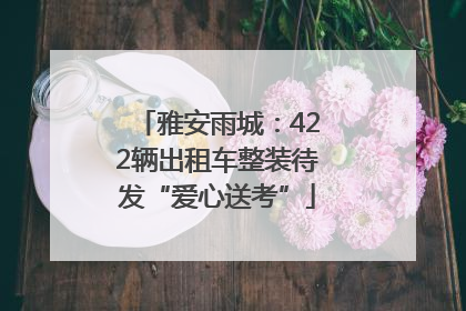 雅安雨城：422辆出租车整装待发“爱心送考”
