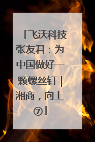 飞沃科技张友君：为中国做好一颗螺丝钉｜湘商，向上⑦