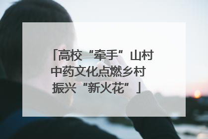 高校“牵手”山村 中药文化点燃乡村振兴“新火花”