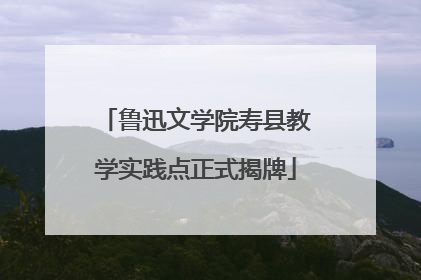 鲁迅文学院寿县教学实践点正式揭牌