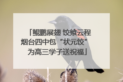 鲲鹏展翅 饺飨云程 烟台四中包“状元饺” 为高三学子送祝福