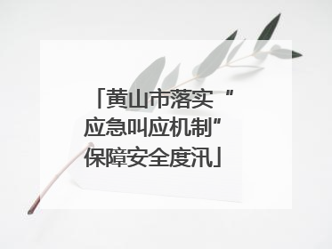 黄山市落实“应急叫应机制”保障安全度汛