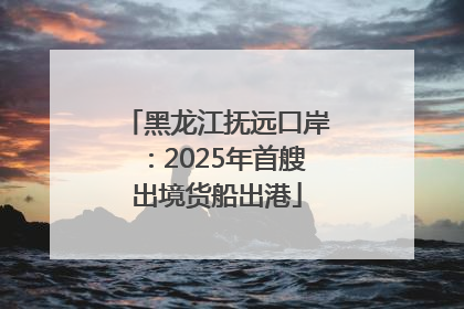 黑龙江抚远口岸：2025年首艘出境货船出港