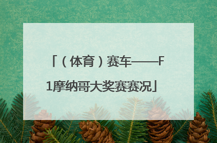 （体育）赛车——F1摩纳哥大奖赛赛况