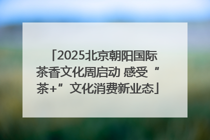 2025北京朝阳国际茶香文化周启动 感受“茶+”文化消费新业态