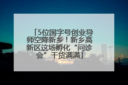 5位国字号创业导师空降新乡！新乡高新区这场孵化“问诊会”干货满满