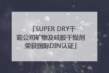 SUPER DRY干霸公司矿物及硅胶干燥剂荣获国际DIN认证